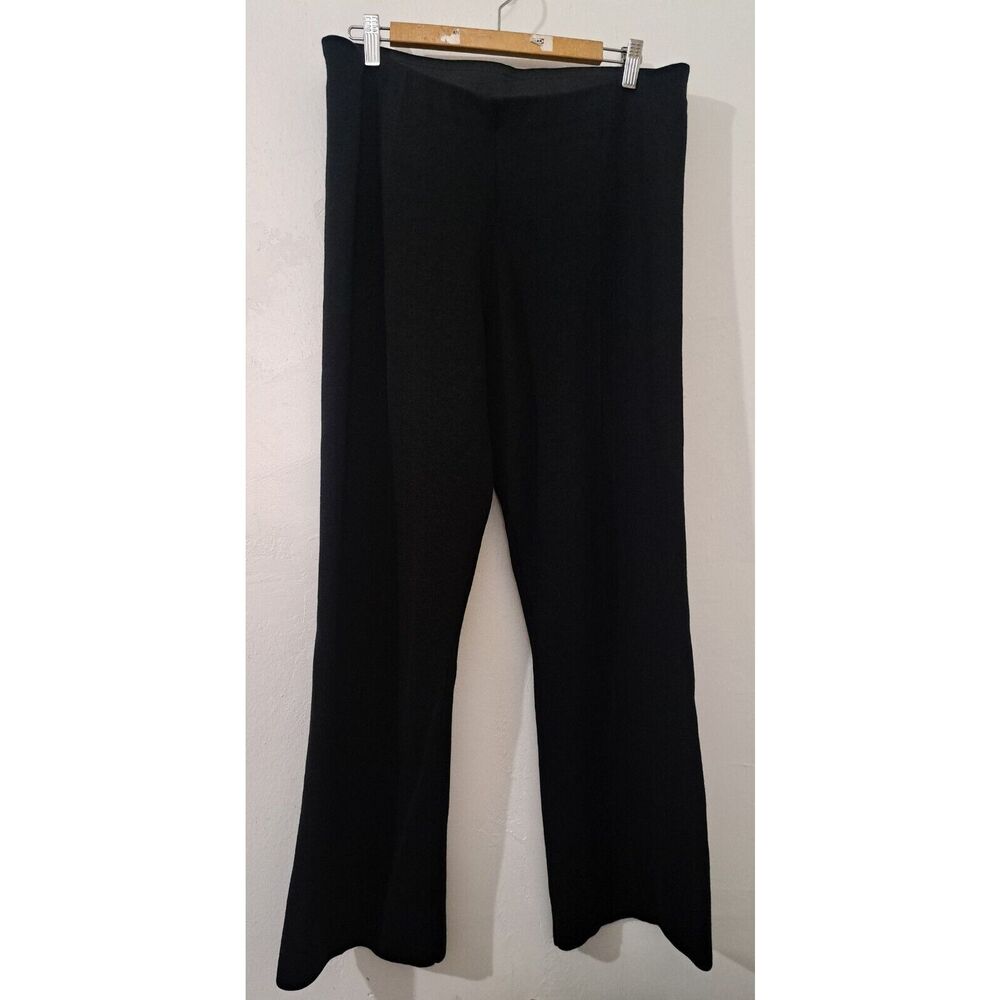 Cos Women Large wide leg hi rise pants stretch black lyocell strong full length - Picture 2 of 9